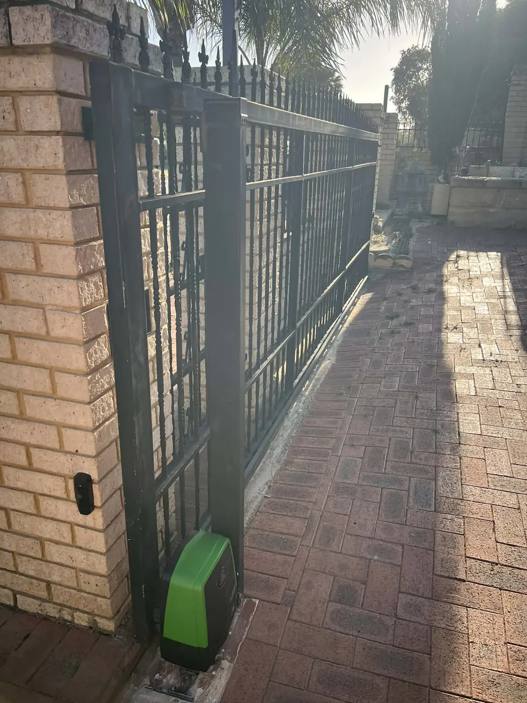 Driveway gate motor installation